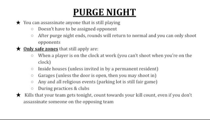 🚨🚨🚨Last Purge Night of the game  today from 4:30pm-10:30pm🚨🚨🚨