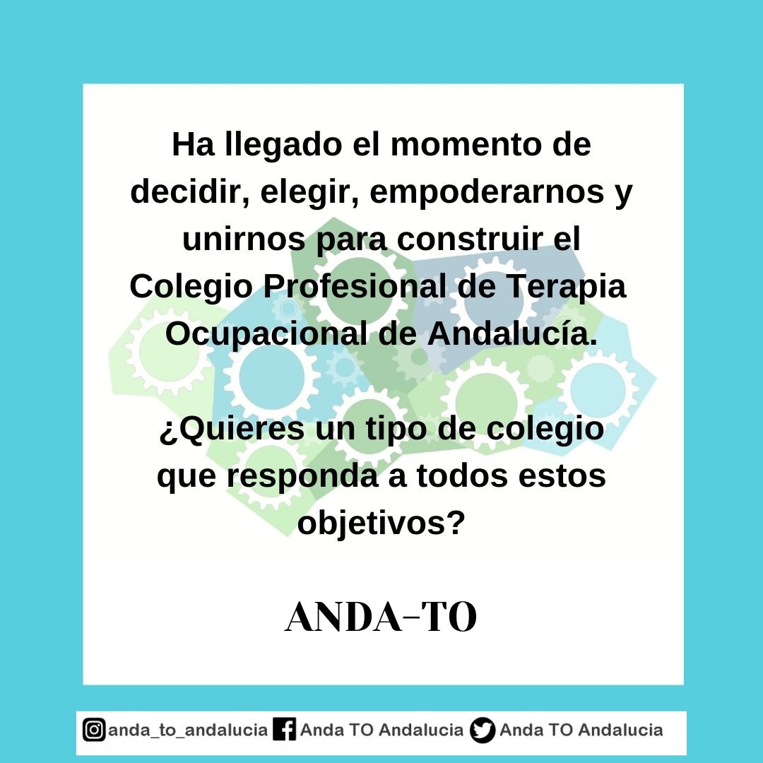 CGCOPTOAND's tweet photo. A escasos días de la Asamblea Constituyente para la elección a órgano de gobierno del Colegio Profesional de Terapeutas Ocupacionales. ¡Forma parte de esta gran experiencia conociendo los proyectos de ambas candidaturas! https://t.co/qPiac1KQ0K