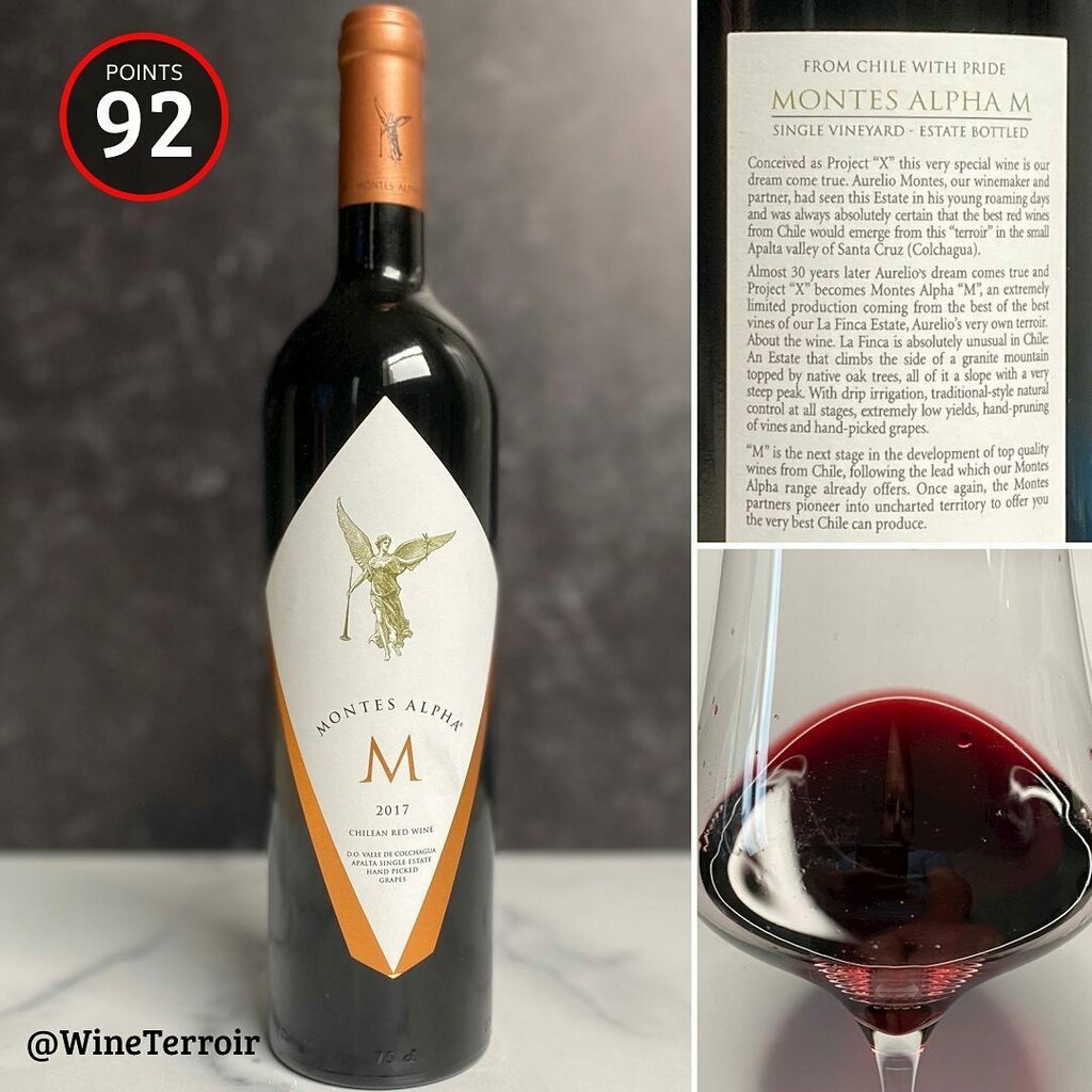 Robert Vernick (@wineterroircom) on Twitter photo 2017 Montes - Alpha M (92 pts) <a href="/monteswines_usa/">Montes Wines USA</a>
ℹ️ This wine is a blend of 80% Cabernet Sauvignon, 10% Cabernet Franc, 5% Merlot, and 5% Petit Verdot from the Apalta sub-region of Colchagua Valley, Chile. The grapes were hand-harvested, de-stemmed, and… instagr.am/p/CIg1KmRHx6D/ 2017 Montes - Alpha M (92 pts) <a href="/monteswines_usa/">Montes Wines USA</a>
ℹ️ This wine is a blend of 80% Cabernet Sauvignon, 10% Cabernet Franc, 5% Merlot, and 5% Petit Verdot from the Apalta sub-region of Colchagua Valley, Chile. The grapes were hand-harvested, de-stemmed, and… instagr.am/p/CIg1KmRHx6D/