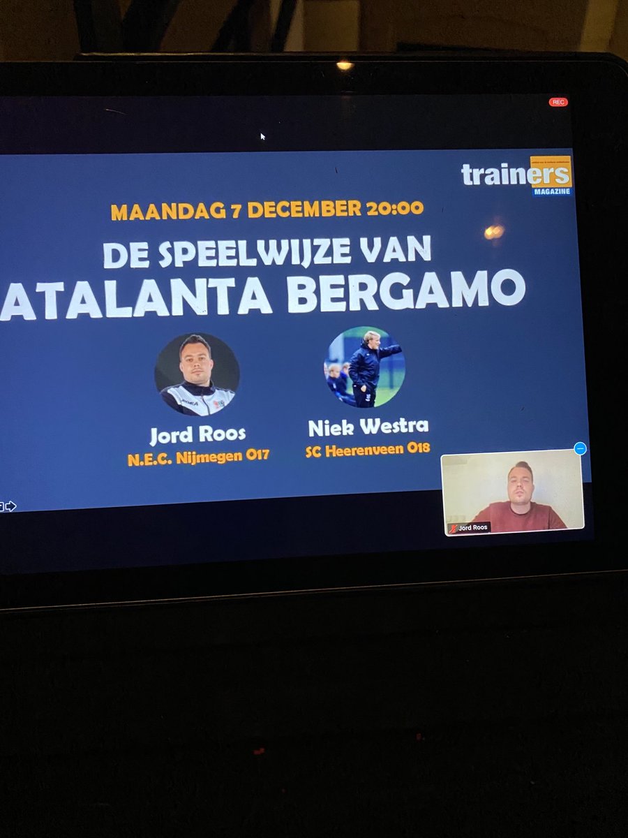 Webinar speelwijze Atalanta Bergamo. Veel zin in! ⁦<a href="/TrainersMag/">TrainersMagazine</a>⁩ ⁦<a href="/JordRoos/">Jord Roos</a>⁩
