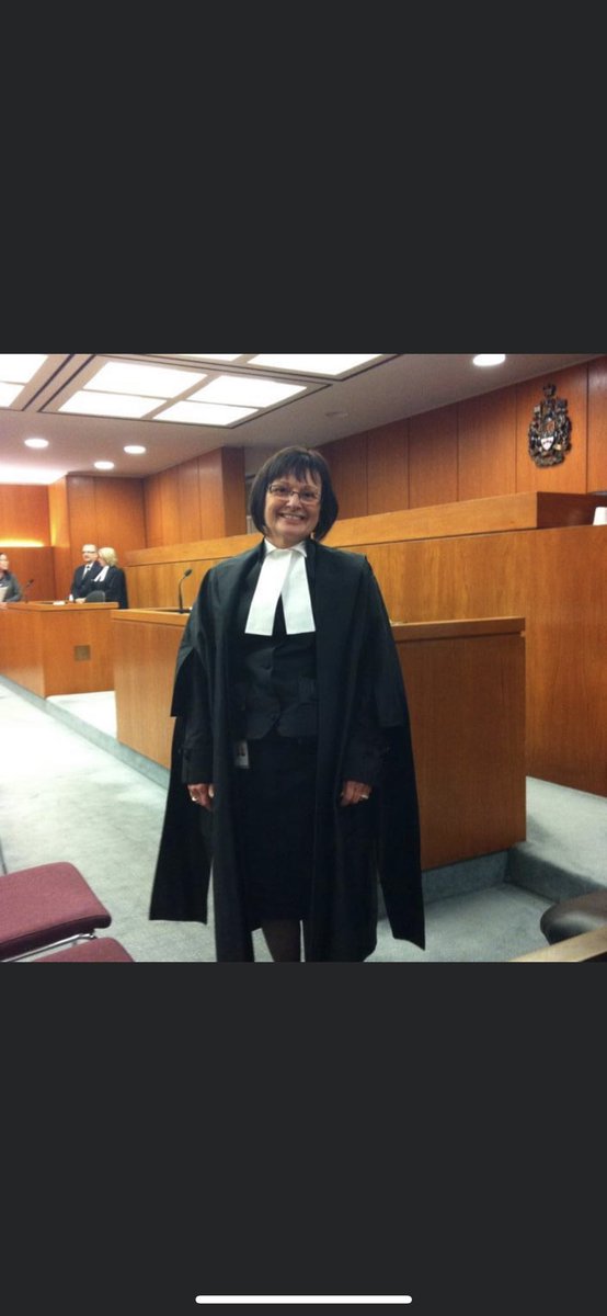 cancer and died. Her daughter Susan graduated from law school 5 years later and wore her mother's robes for 30 years, until she herself received her silks in 2014 when she became a Queen's Counsel. My Red Deer friends may know Susan's brother, the Honourable Judge Gordon Yake.