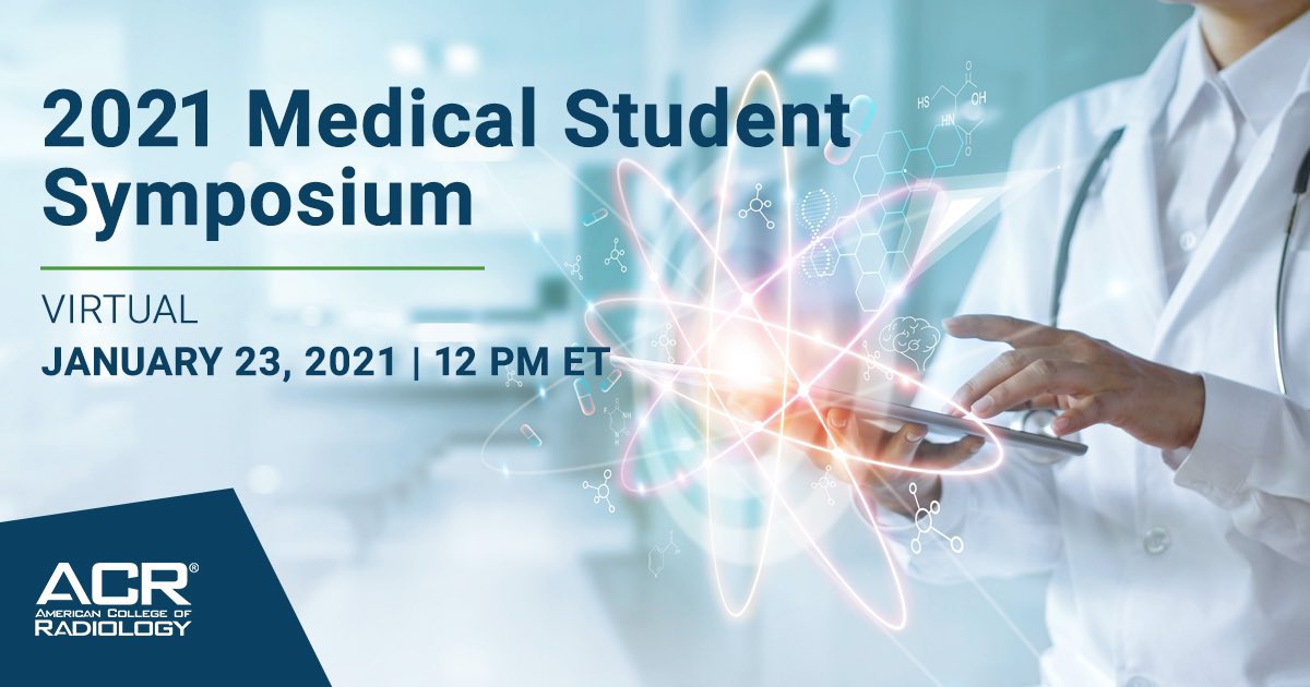 amykpatel's tweet photo. I am honored to be a guest speaker for the @ACRRFS Medical Student Symposium. I hope many #medstudents register for what is sure to be an amazing event! See you there! 💁🏻‍♀️#MedEd #MedStudentTwitter #MedTwitter https://t.co/j2yrac4Jos