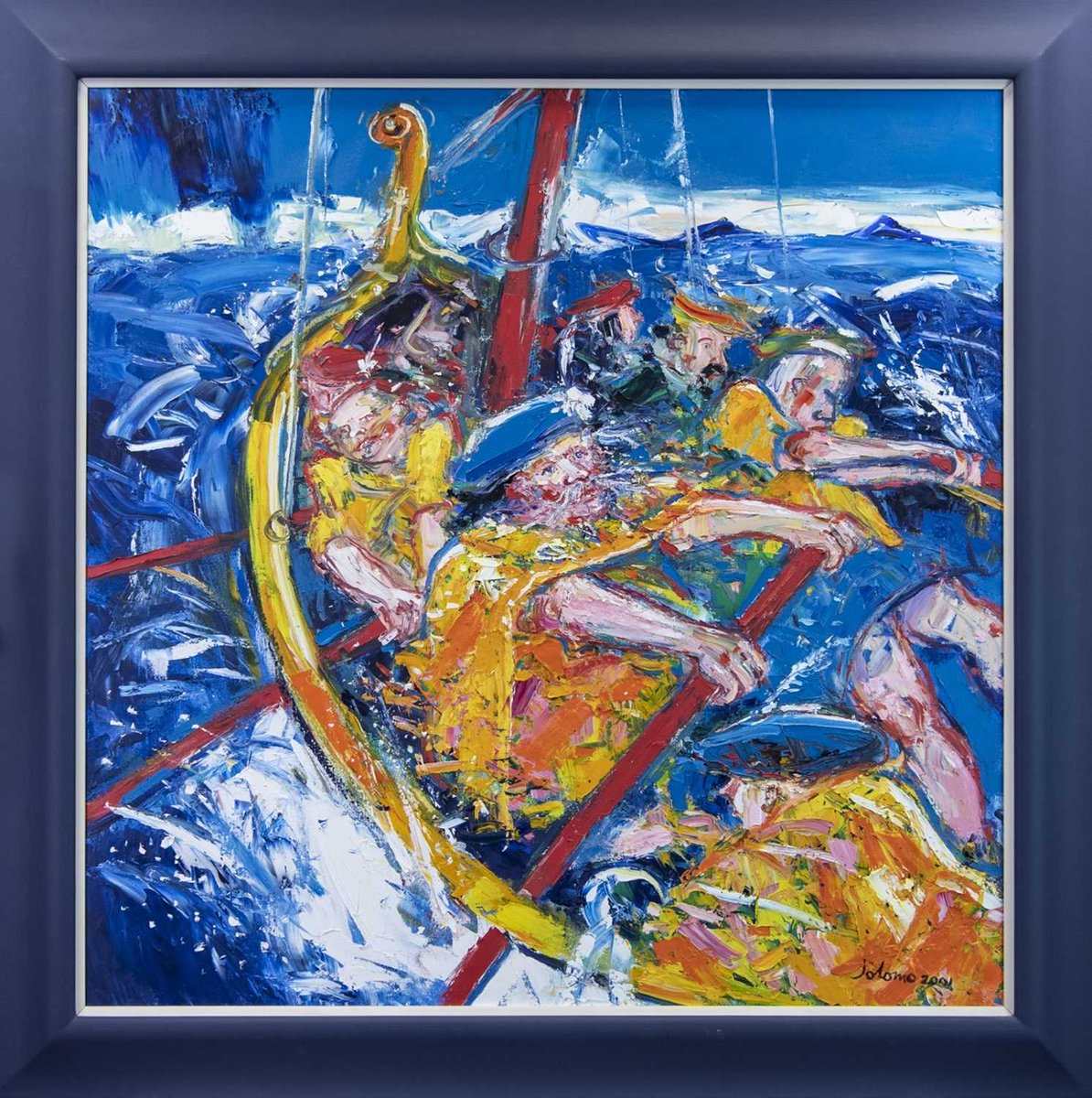 One of John's major paintings about the Clearances comes under the hammer <a href="/McTears/">@mctears</a> auction house on Sunday. 'The Birlinn Leaving the Uists' has been described as "rare and magnificent". See ow.ly/frKV50CF1ef