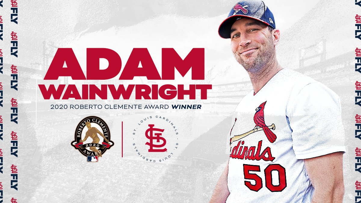 Cardinals's tweet image. Long awaited, more than deserved.

Adam Wainwright is your 2020 Roberto Clemente Award Winner!