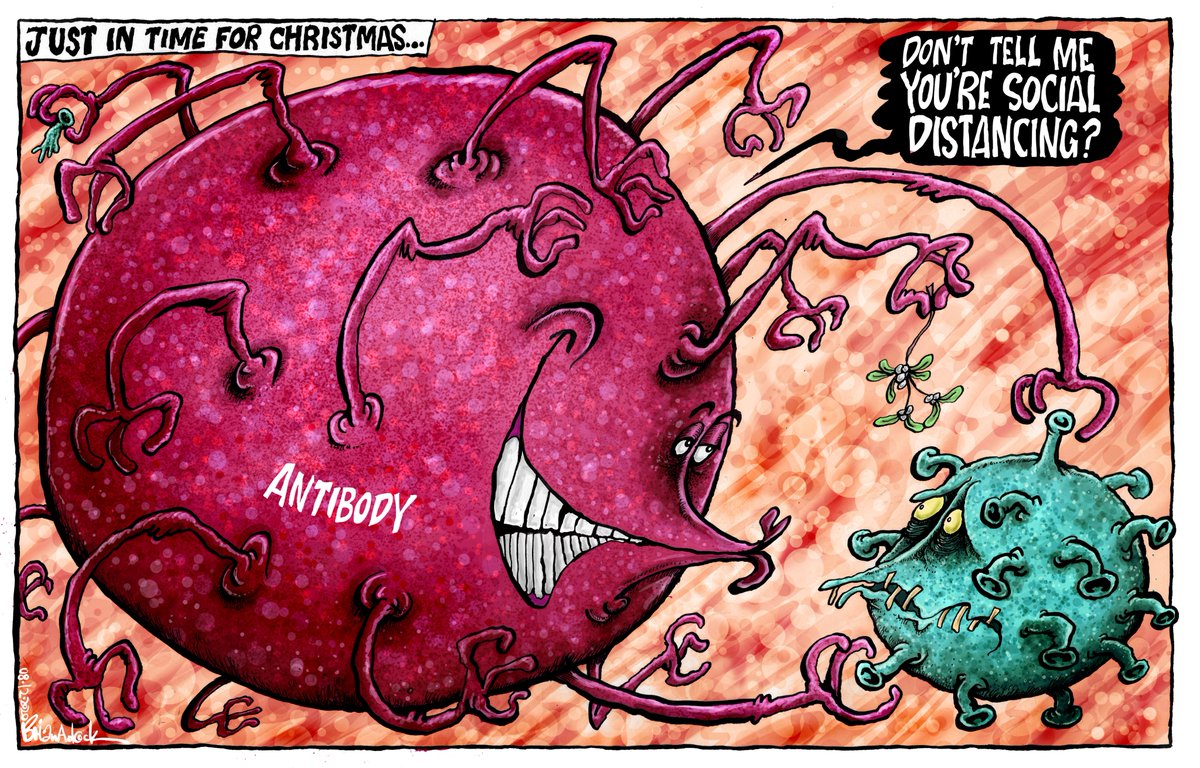 My @independent @indy cartoon for tomorrow. Vaccines are here! #VACCINESNOW #BorisJohnson #COVID19 #Covid_19 #CoronaVaccine #Antibodies #WABDOD #LadyShed