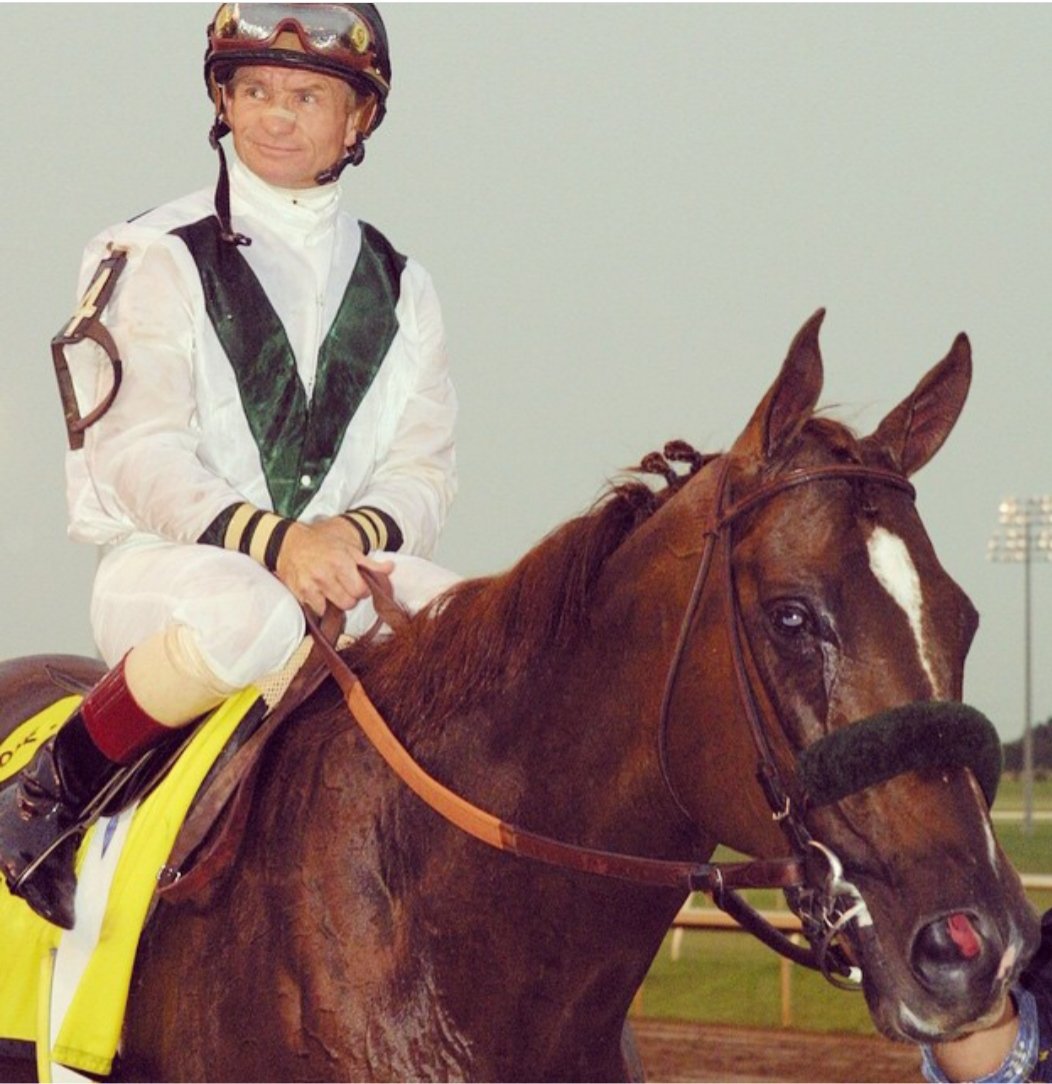 Here's a photo of Congaree and Pat Day headed to the Winner's Circle after a victory in the 2002 Lone Star Park Handicap. 

Congaree passed on Nov. 22.  Read more about this G1 winner here:  

americanracehorse.com/grade-1-winner…