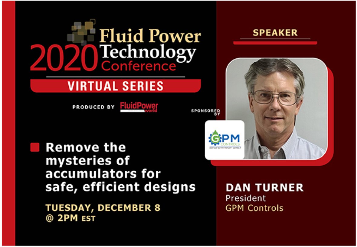 FPW_MaryGannon's tweet image. Last week, I invited you to join me for an awesome #FPTCVirtual session w/ Dan Turner from GPM Controls but I listed the wrong day! It's tomorrow! Join us @ 2 to learn about accumulator safety, selection &amp;amp; more. fluidpowertechconference.com/virtual-series… @wtwh_ryan @FluidPowerWorld @wtwh_paulheney