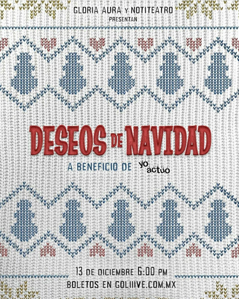 chismografo_mx's tweet photo. La cantante y actriz @GloriaAura @Noti_Teatro  presentarán el concierto OnLine @deseosdenavidad en apoyo a los trabajadores de Teatro a través de la asociación @Yoactuomx , será el próximo 13 de diciembre a las 6 pm con grandes invitados. Compra tu acceso por @goliiivemx https://t.co/hMjI9JyDdR