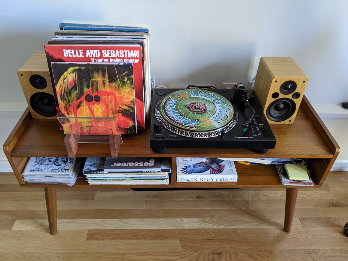 When you're staying home, you need a good way to listen to music.  @mat actually got his Audio-Technica record player last year, but being in one place meant he didn’t need streaming services, and he could play his records at home in all their vinyl glory 