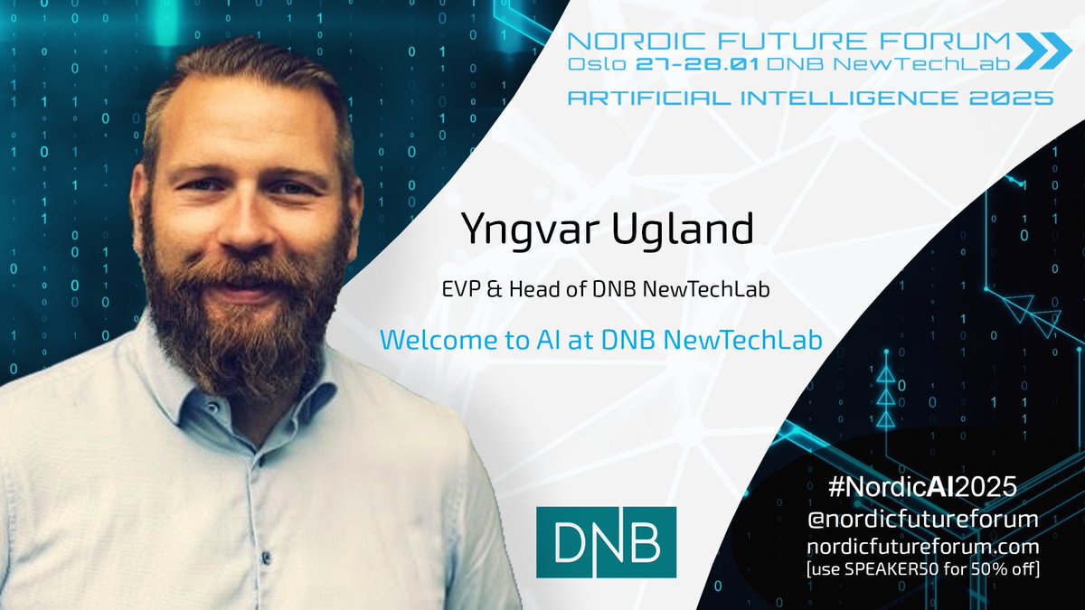 Join @NorFutureForum live from DNB NewTechLab 27-28.01.21. Explore the Future of AI 2025 Register nordicfutureforum.com [Online Industry Event] #NordicAI2025 #NordicAI #AI #DNB #DNBNewTechLab #ArtificialIntelligence