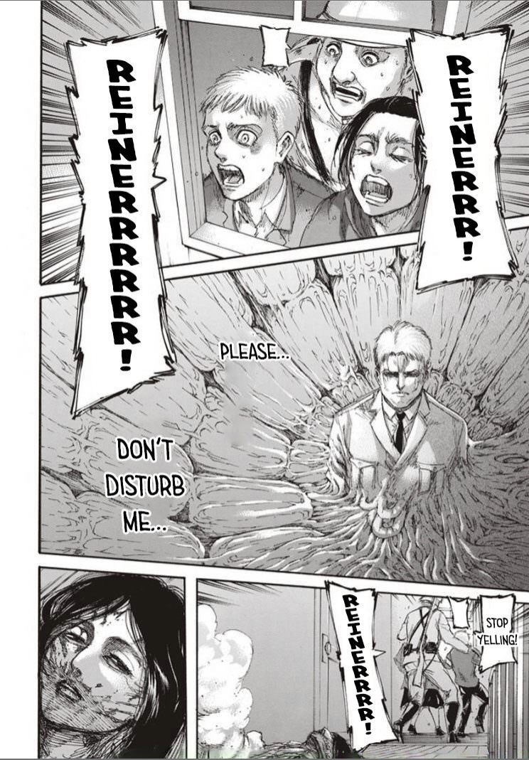 Gabi and Falco are the ones who encourage Reiner to fight and help because they know they can’t do anything which shows that Gabi is a caring person who isn’t self centered