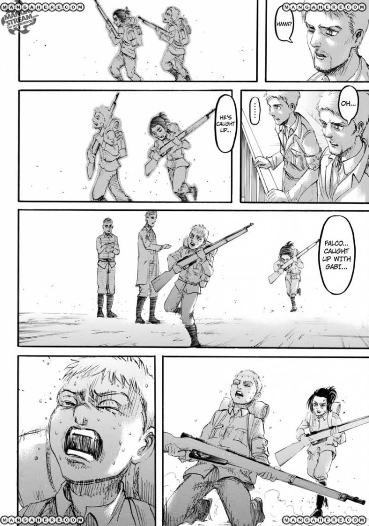 As their rivalry progresses we can see that Gabi starts to get a little frustrated with Falco catching up to her but gets even more frustrated when he say he’s doing it for her sake