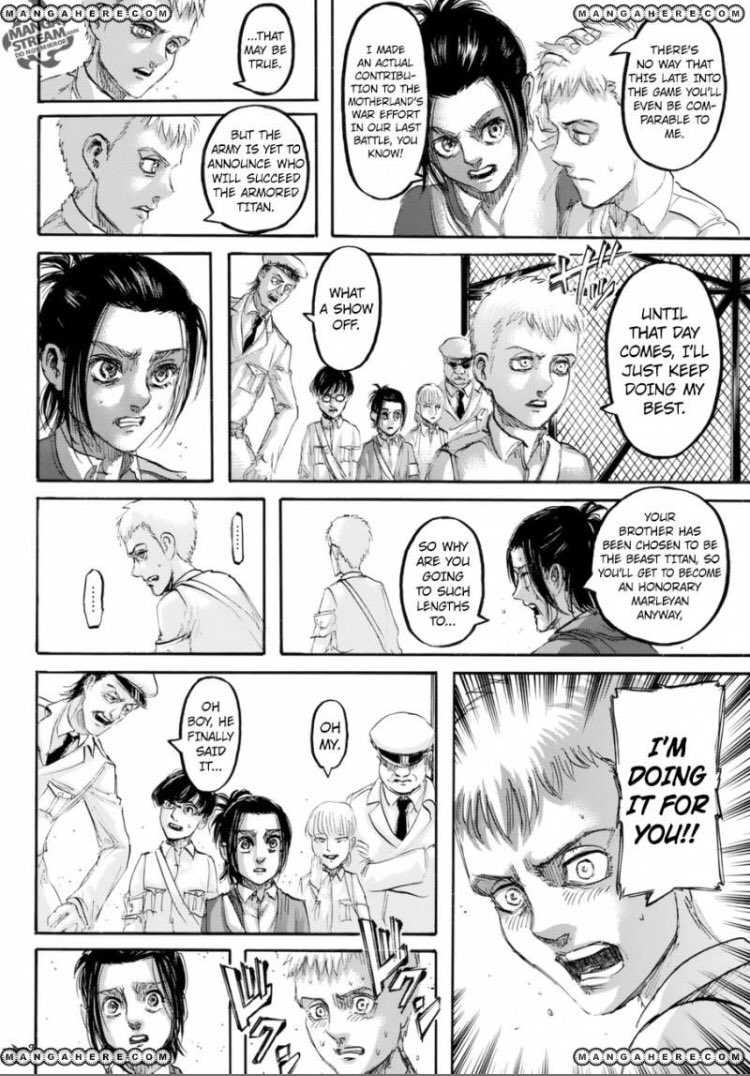 As their rivalry progresses we can see that Gabi starts to get a little frustrated with Falco catching up to her but gets even more frustrated when he say he’s doing it for her sake