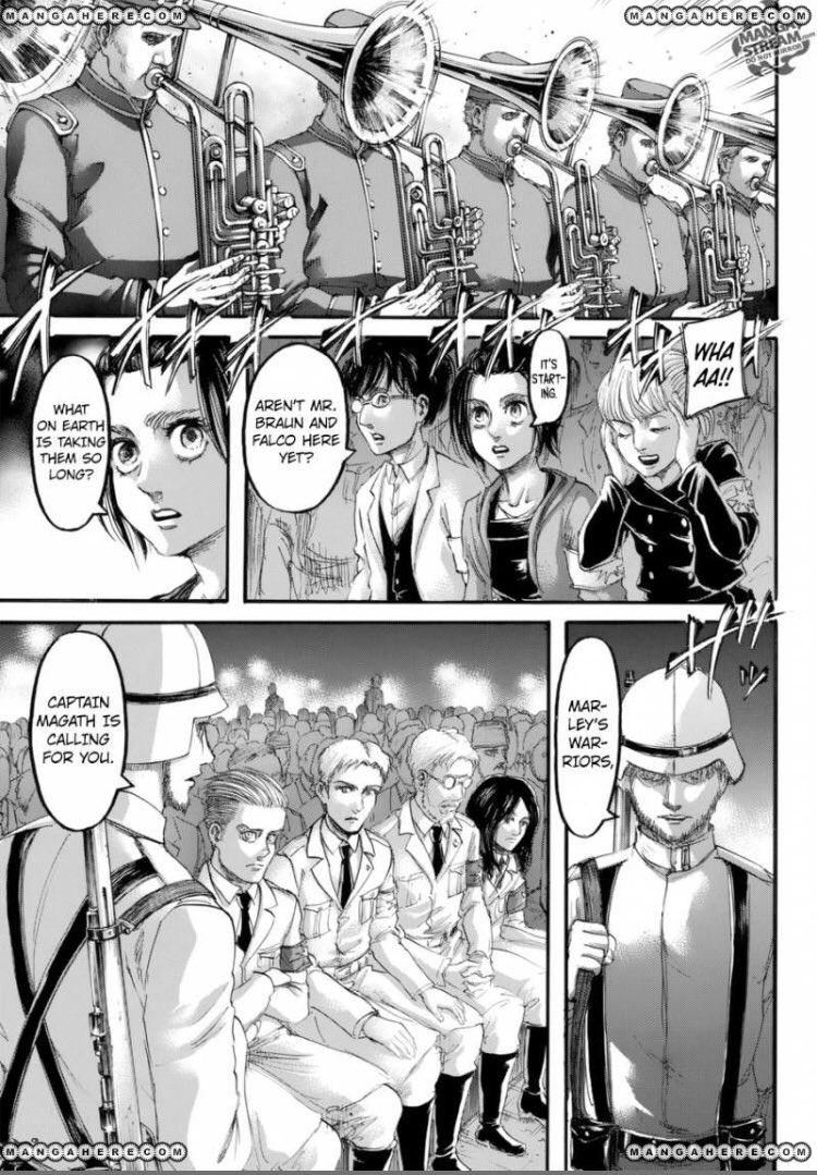 This is the day where Gabis life is flipped upside down, Gabi is just enjoying her time at the rally and patiently waiting for Falco and Reiner to show up not knowing they’re having a conversation with Mr. Krueger