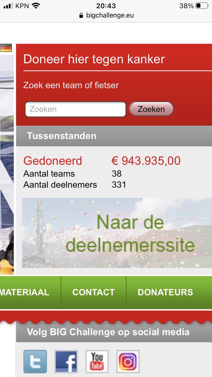 We zijn mooi op weg richting 1 miljoen euro <a href="/alpedhuzes/">Alpe d'HuZes</a> <a href="/kwf_nl/">KWFKankerbestrijding</a>
