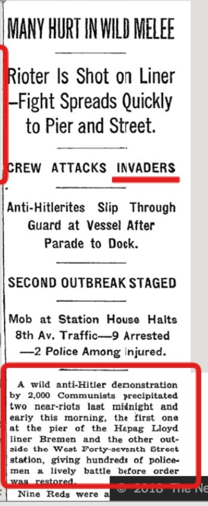 Goddamn it! Those commies and those vile Anti-Hitler demonstrations!