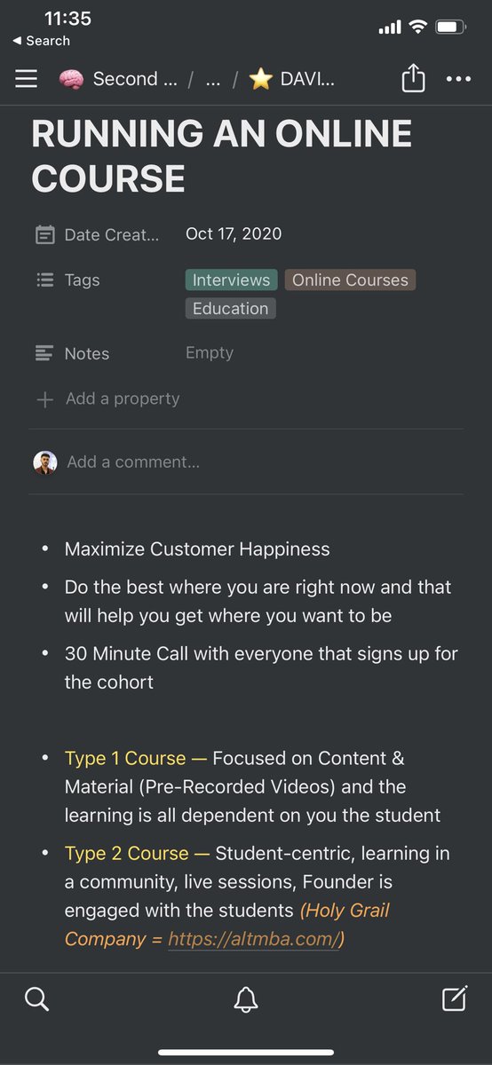 Here’s a few examples inside my second brain: