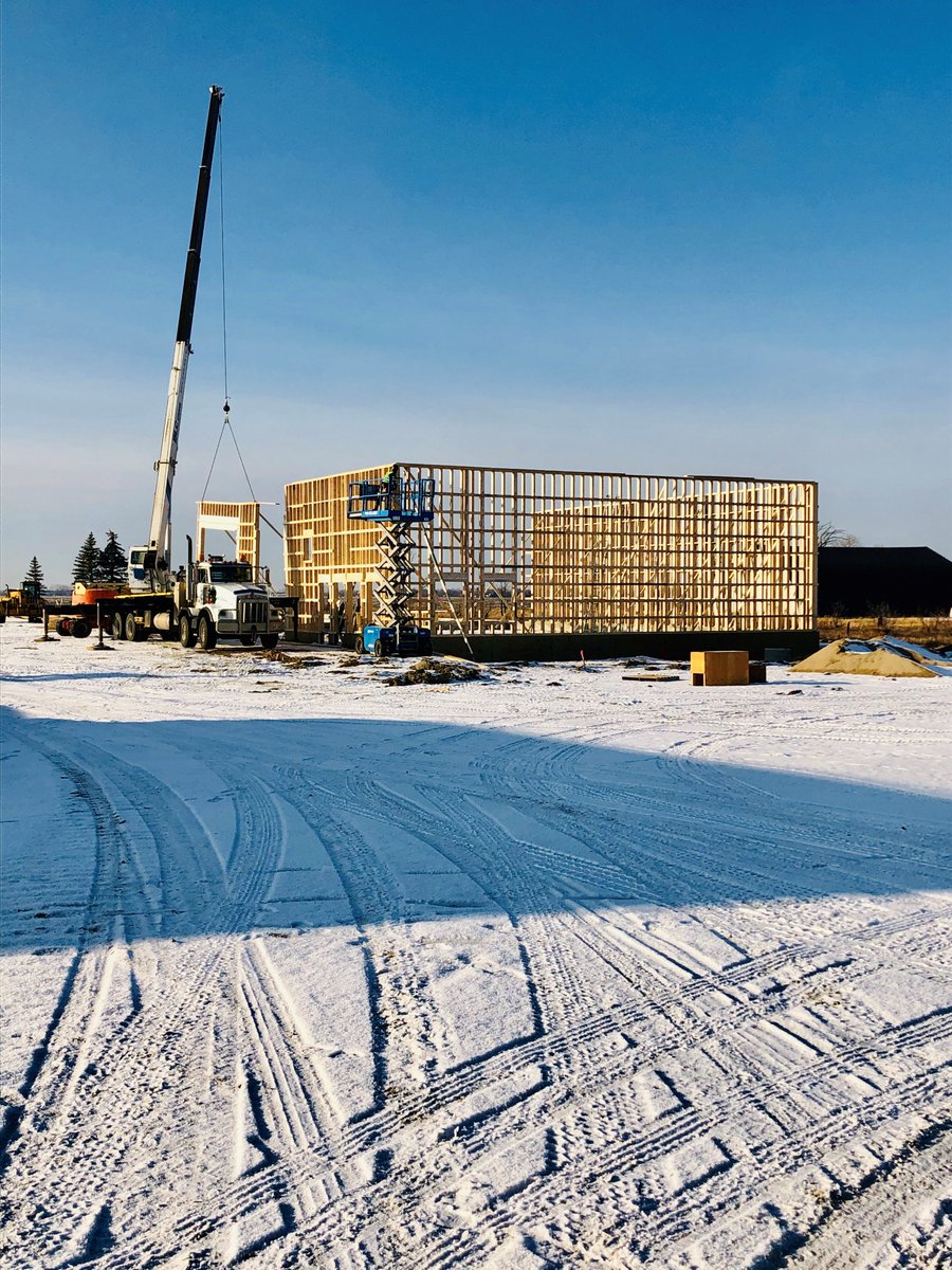 PenncoConst's tweet photo. We have recently established a new yard to store equipment and materials for our projects. In this yard, we are building a new shop that can store temperature-sensitive materials and repair and maintain our equipment. #BuildingConfidenceThroughPerformance #GeneralContractor https://t.co/Yfpo1xbeRi