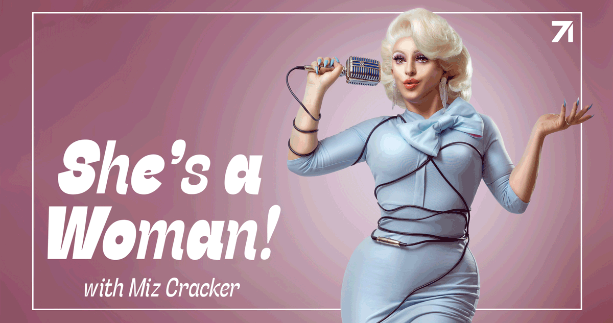Studio71US's tweet photo. Join @miz_cracker for weekly episodes of 'She’s a Woman', the new #Studio71Podcast where the RuPaul’s Drag Race alum is joined in conversation with inspiring women who make the world more beautiful: https://t.co/Nrvh29wJCA https://t.co/5dtmTb1gXc