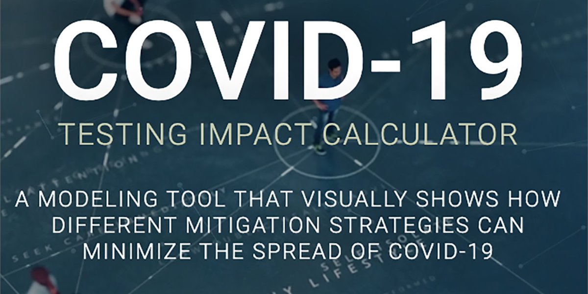 Cimit's tweet image. Proud to launch the #COVID19TestingImpactCalculator with @mitidss to help organizations of all sizes make data-driven decisions on #Covid19 testing strategies. bit.ly/3mTQRbB #whentotest #RADx @NIBIBgov