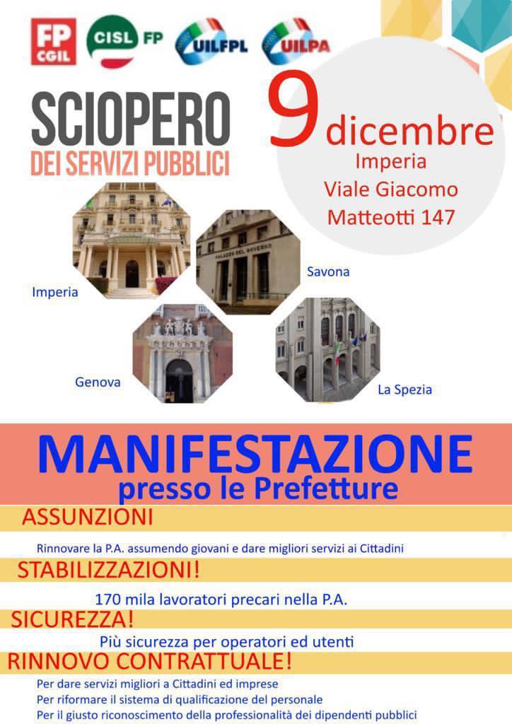 marioghini's tweet photo. Il #9dicembre tutta la #Liguria #sciopera per #RinnovareLaPa , #Ministra @DadoneFabiana mercoledì sciopero in tutte le #Provincie della #Liguria @Uil_Liguria https://t.co/g5jNgH1jMr