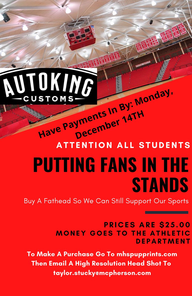 Attention MHS Students and Fans! Help us fill the stands this basketball season. $25 for MHS students and $30 for the general public. 

Advertisement created by sports marketing student: Aaron Powell