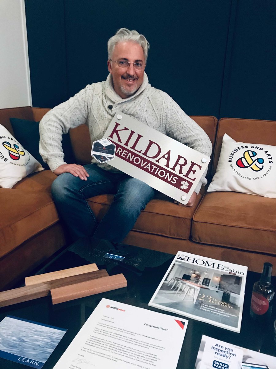 SkillsPassTM's tweet photo. Congrats Kildare Renovations: https://t.co/HVQx6fYQY5 - an exceptional local company and the FIRST @CHBA_NL firm to achieve the @GovNL #WorkSafeLeader designation by completing the #COVID19 #WorkSafeCourse! thanks for being Employee/Client/Community focused! https://t.co/3Tuxryuh3n