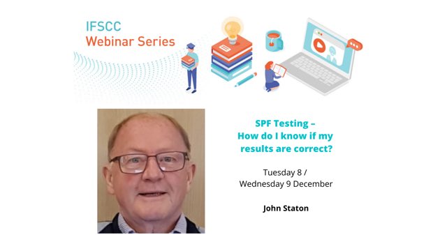 IFSCC_Global's tweet photo. Sign up for our webinar on Tues 8 or Weds 9 Dec (depending where you are) for a second webinar with sunscreen expert John Staton who will help you evaluate the results of your SPF testing #spftesting #webinar #cosmeticscience #sunscreen https://t.co/XSkm4Hm2bn https://t.co/PHJCeZHScw