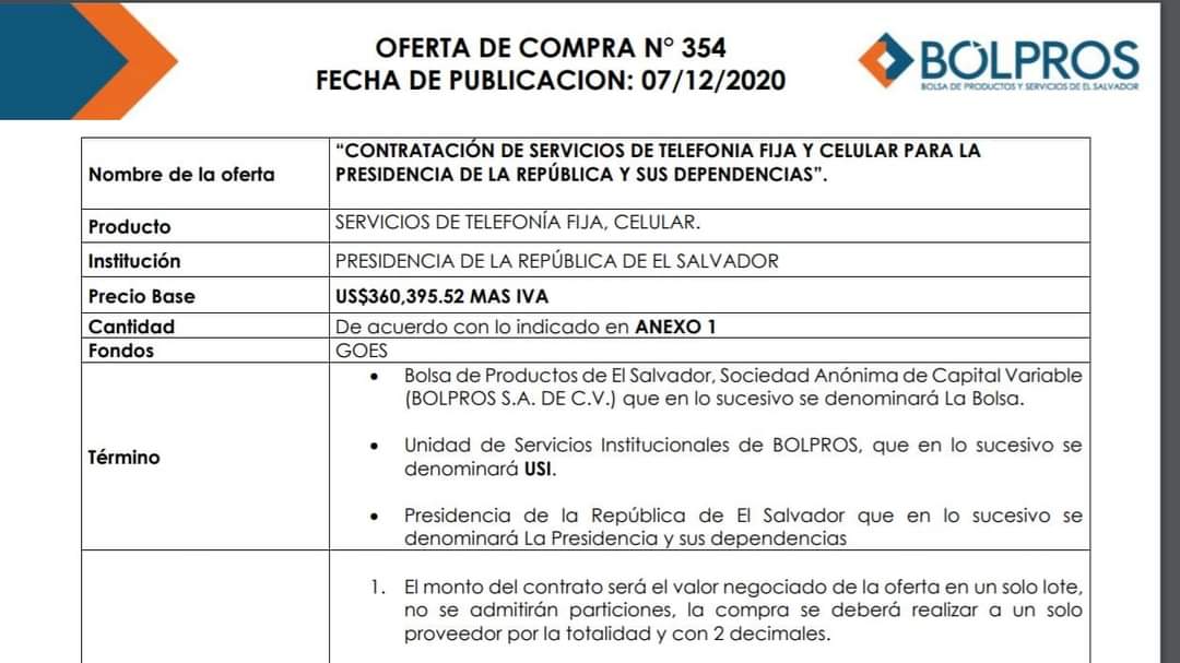paololuers's tweet photo. Más de $360 mil por servicio de celulares para Casa Presidencial. ¿Para cuántos propagandistas alcanza? https://t.co/ytfaLaNIRx