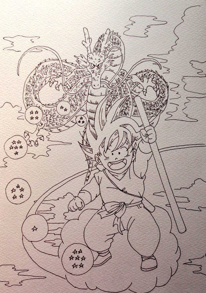 Ninomiya Illustration ドラゴンボールの少年孫悟空を描いてみました もしも神龍が願いを叶えてくれるなら 世界中からコロナを消して欲しい コロナで亡くなってしまった全ての人を生き返らせて欲しい のどちらかを願います 早くコロナが