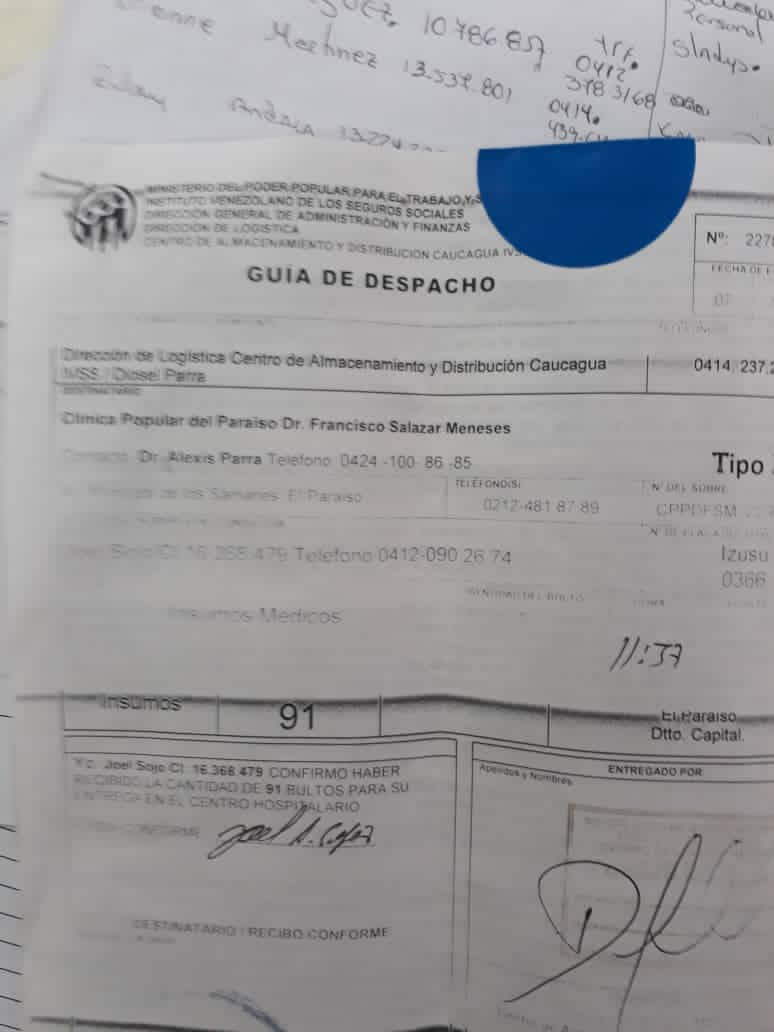 Ambparaiso's tweet photo. El Ambulatorio Francisco Salazar Meneses, le da su agradecimiento a la Presidenta de los Seguros Sociales. Magalis Gutiérrez, y a su equipo de trabajo por la dotación a este centro, de Material Médico Quirúrgico. https://t.co/52XgCAEPUN