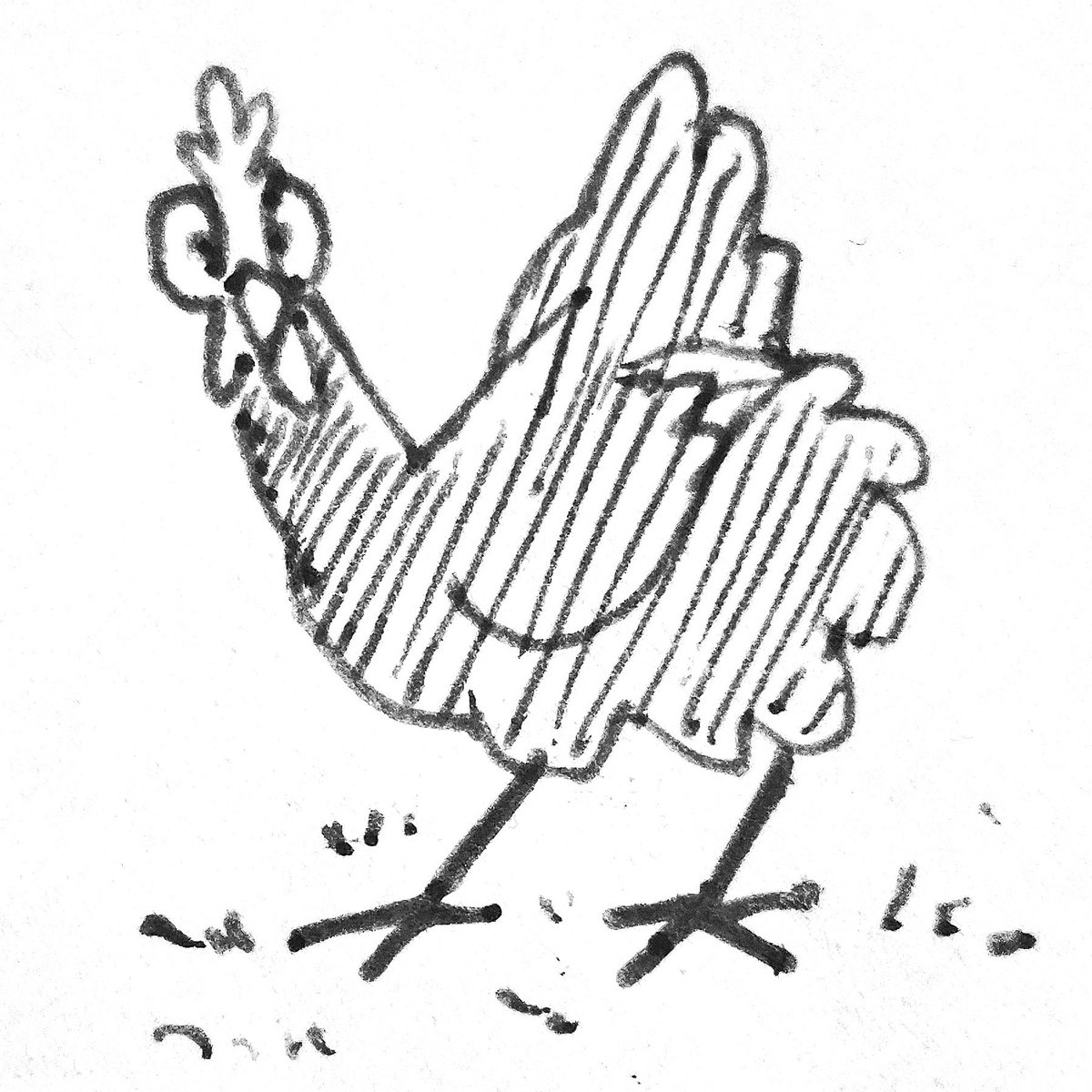 MakennaMadeThis's tweet photo. May i offer a humble chooken ro recharge from monday? #chickens #tinyfluffydinosaurs #chickennotes #doodle https://t.co/Wt6k3UymXR