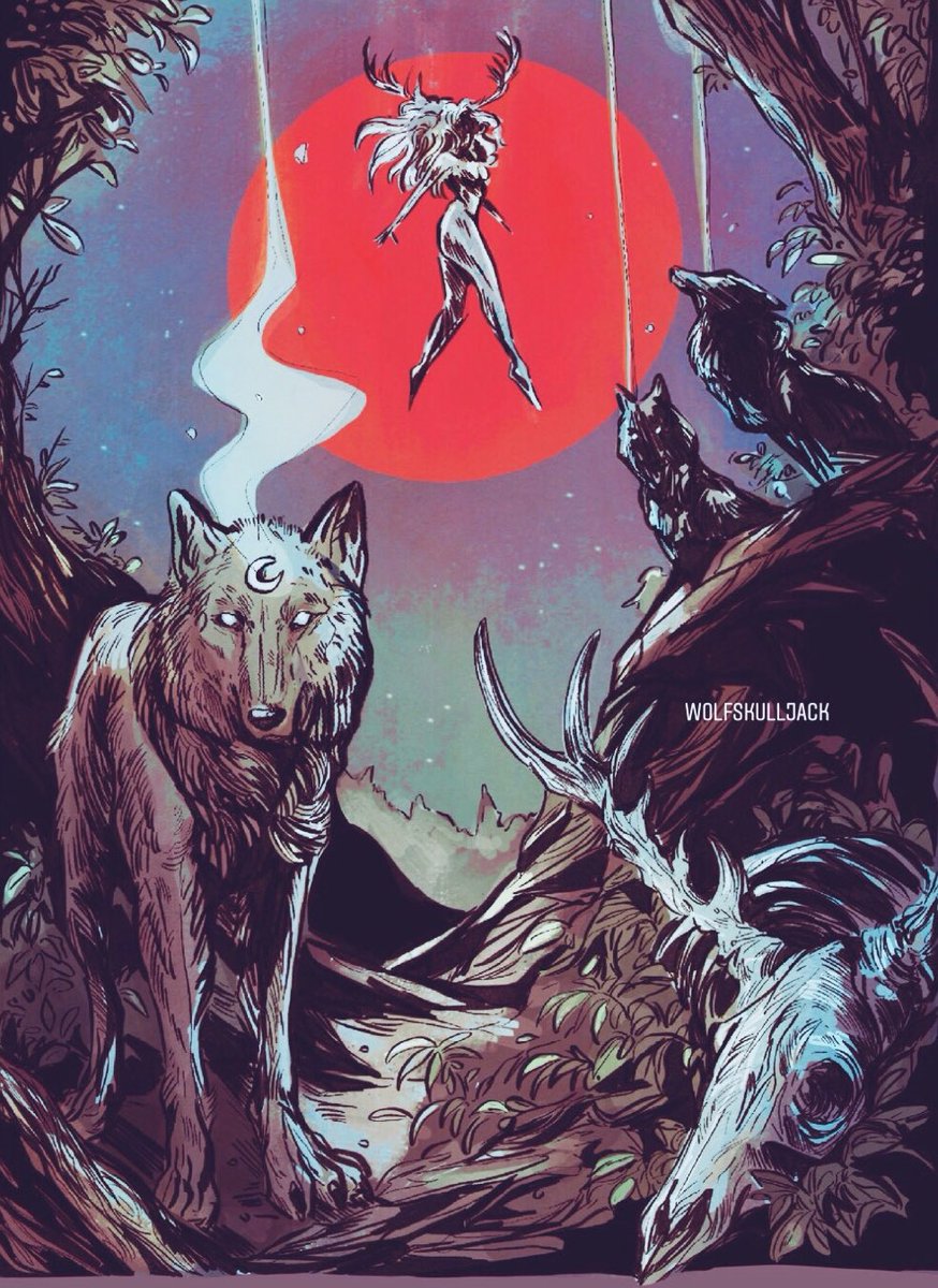 5.  @WolfSkullJack Great lineart ? CheckBeautiful traditional looking colors ? CheckSounds of a large canine behind you ? Check