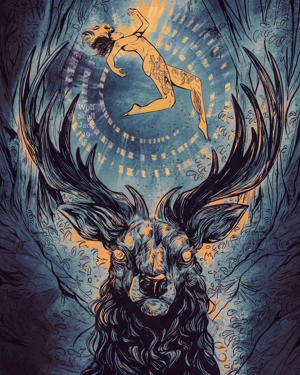 5.  @WolfSkullJack Great lineart ? CheckBeautiful traditional looking colors ? CheckSounds of a large canine behind you ? Check