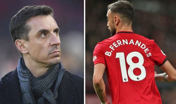 Manchester United Legend Gary Neville on Fernandes: “I was worried the club wasn’t going to support him (Solskjaer) in the transfer market but Bruno Fernandes has made an impact beyond what anyone could have expected,”