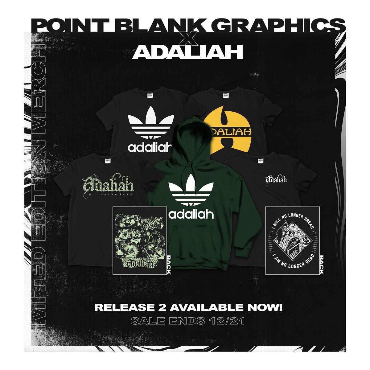 Due to the high demand of our last drop we decided to release another throwback merch spread for anybody who missed out. Sale ends 12/21

pointblank.graphics/adaliah