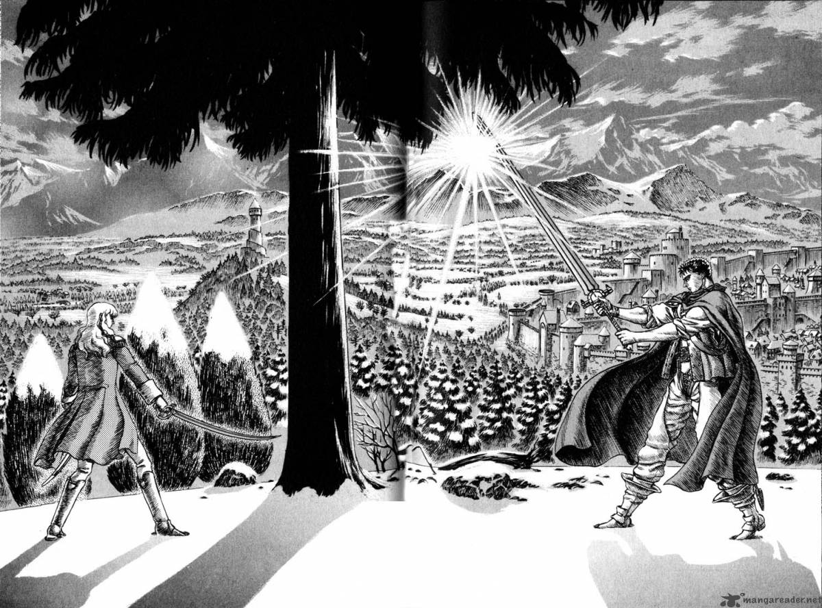 7. How could I not mention Kentaro Miura ? The cross-hatching god, master of black and white and truly a creative mind when it comes to designing castles, keeps, armor and weapons.
