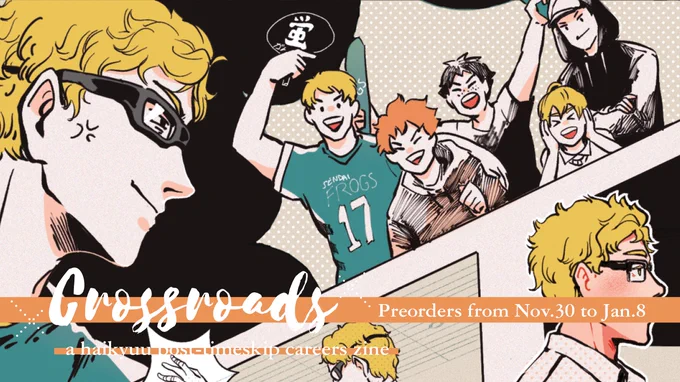 My Tsukki piece preview for @hqtimeskipzine &lt;3

Had TONS of fun with it, it's a comic like piece with different little scenes (one with Akiteru that I've wanted to draw for so long)

Preorder here!: https://t.co/hpfwUfwB6B 