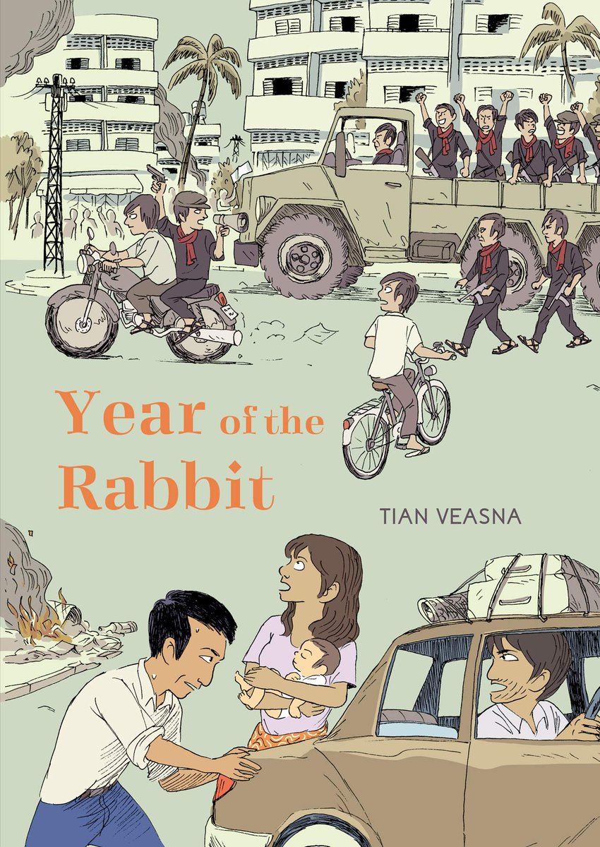 PART 3: GRAPHIC NOVELSI. YEAR OF THE RABBIT by Tean Viasna: A graphic memoir of Viasna's harrowing boyhood during the rise of the Khmer Rouge in Cambodia. It's a tale we've rarely seen through the eyes of a child, and brilliantly realized. https://memex.craphound.com/2020/01/22/year-of-the-rabbit-a-graphic-novel-memoir-of-one-familys-life-under-the-khmer-rouge/21/