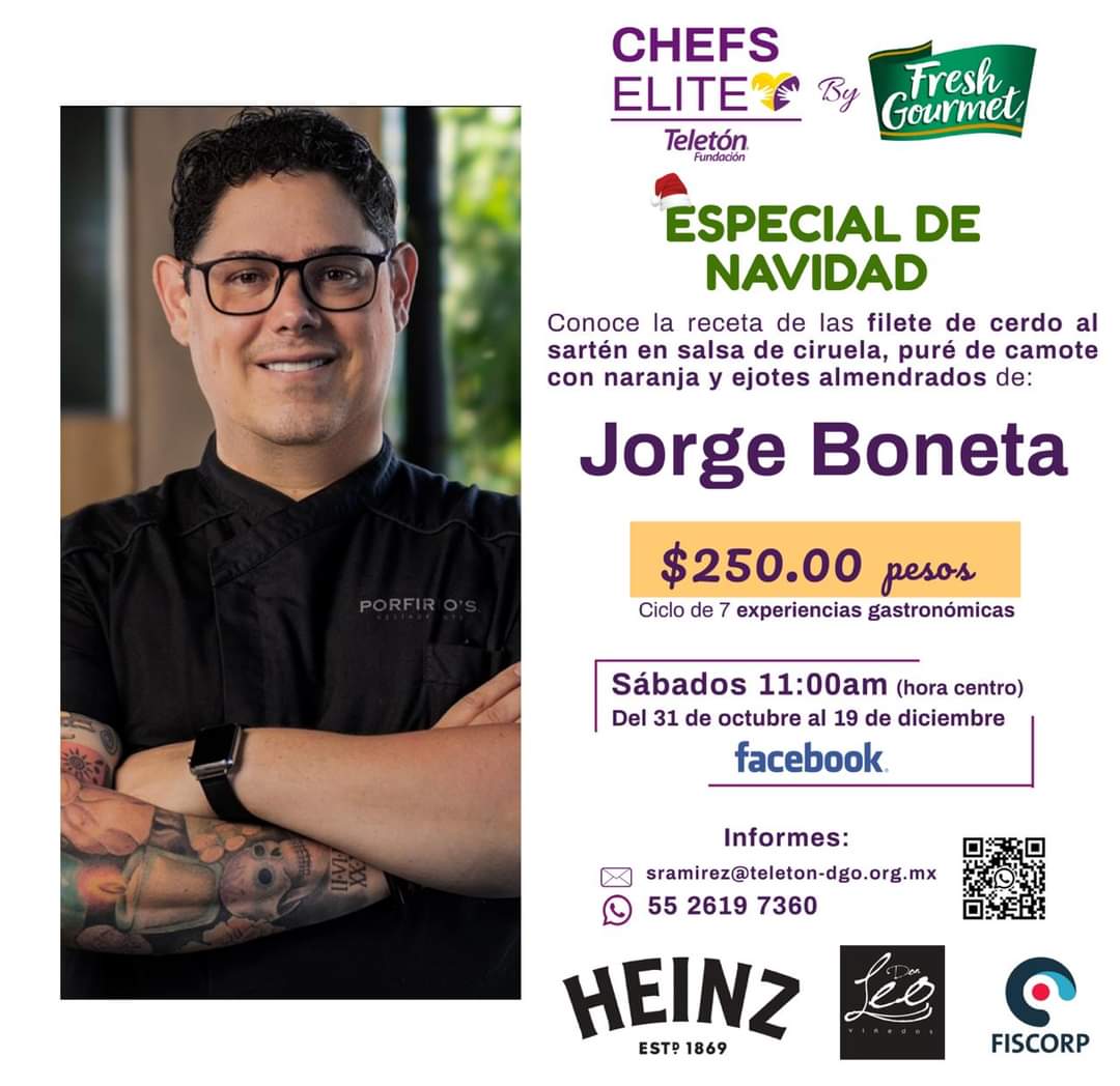 CRIT Aguascalientes (@critags) on Twitter photo Chefs Elite por Teletón by Fresh Gourmet. Inscríbete: Da clic en el siguiente link bit.ly/ChefsEliteporT… Para mayor información: sramirez@teleton-dgo.org.mx o mándanos un WhatsApp al 55 2619 7360 <a href="/Porfirios_Rest/">Porfirio's</a> #chefseliteporteletón #cocinandoconcausa #teletónsiemprecontigo Chefs Elite por Teletón by Fresh Gourmet. Inscríbete: Da clic en el siguiente link bit.ly/ChefsEliteporT… Para mayor información: sramirez@teleton-dgo.org.mx o mándanos un WhatsApp al 55 2619 7360 <a href="/Porfirios_Rest/">Porfirio's</a> #chefseliteporteletón #cocinandoconcausa #teletónsiemprecontigo