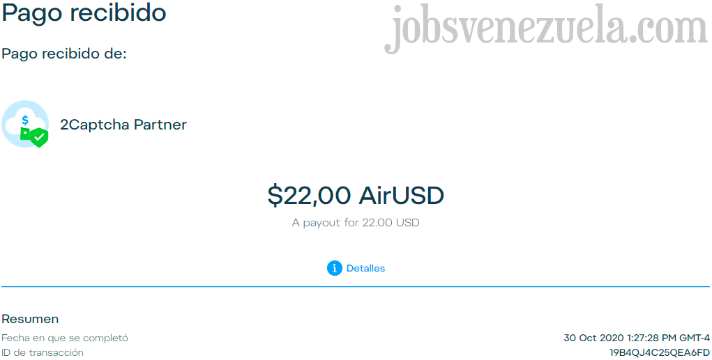 Jobs_Venezuela's tweet photo. 💸🇻🇪 Pruebas de Pago de 2 páginas【2Captcha y AdBTC】Una es de captchas y la otra es PTC 😎 para que ganes dólares o criptomonedas, Tutoriales abajo ✔
Información⬇️
🔥 https://t.co/C2KfWcWYsb 🔥
🔥 https://t.co/Jm7uP3lBRx 🔥
#2CAPTCHA #ADBTC #AIRTM #BITCOIN #VENEZUELA #DINERO https://t.co/2wpj6CgjHH