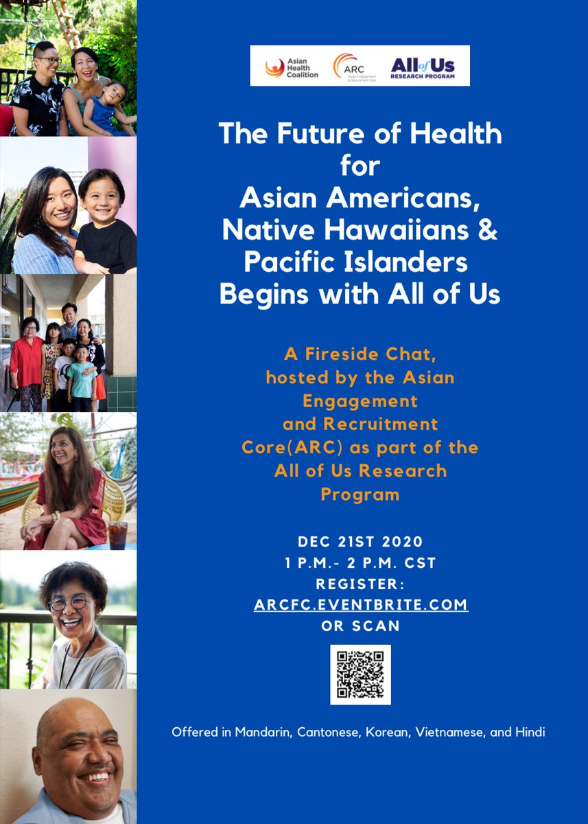 Join us in A Fireside Chat! Empower and advocate to ensure that our community is included in research studies that may lead to new understandings, treatments, and cures for All of Us! 

facebook.com/AADP.org/posts…

#JoinAllofUs #AllofUs