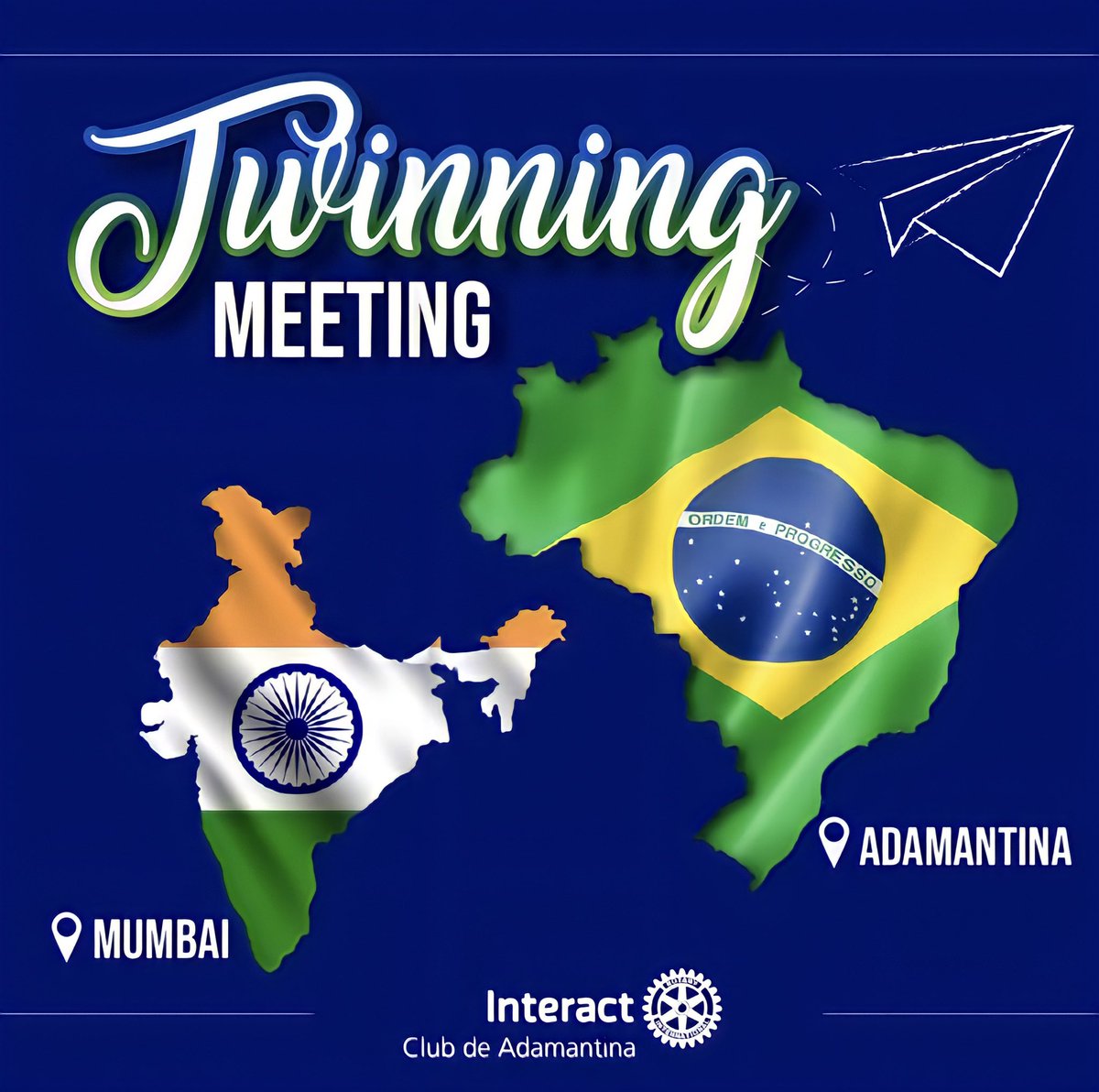 InteractAdt's tweet photo. ✈️ Twinning Meeting!

No dia 15/11/2020 às 11H - BRT, o Interact Club de Adamantina realizou o Twinning Meeting, promovido pelo Interactive Quarantine, em parceria com o Interact Club of Mumbai Western Elite. 

A conexão Brasil - Índia impulsionou uma troca de culturas + https://t.co/rrfxp9sm7Z