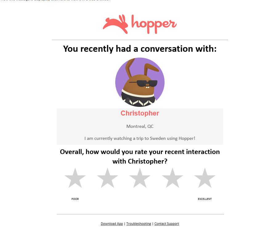 FailHopper's tweet photo. Seriously?! They reply to a single email and they want to survey me. Ok. #bothbarrells @FailHopper @hopper @scammin_hopper #customerservice #fail https://t.co/1d8Vt9Lpex