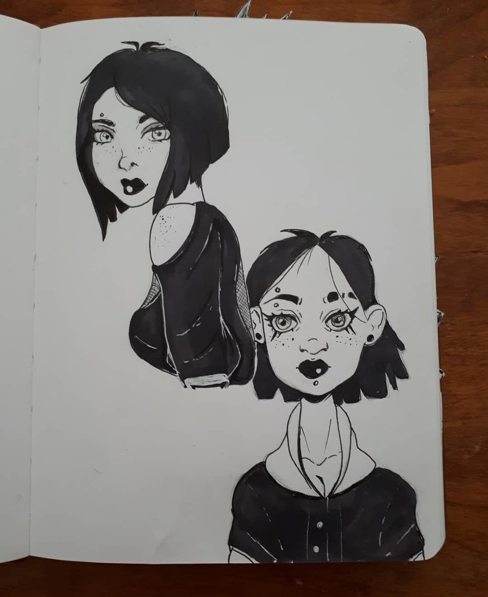 _FrozenCanadian's tweet photo. Here's a doodle dump for y'all. I'm always torn between working in black and white or in color haha!
#blackandwhite #sketch #sketchdump #sketchbook #art #draw #doodle #doodledump #artdump #portrait #ink #inkarr #prismacolor https://t.co/ePKdBNTuHN