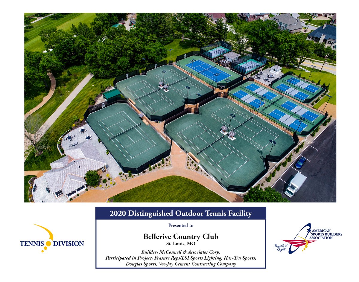 FrasureReps's tweet image. At @SportsBuilders Facility of the Year Awards, Frasure Reps was involved in six distinguished facilities including:

- Outdoor Pickleball Facility Gold (PGA Village Verano)
- Outdoor Tennis Facility Silver (Bellerive Country Club)
- Residential Tennis Facility Silver &amp;amp; Bronze