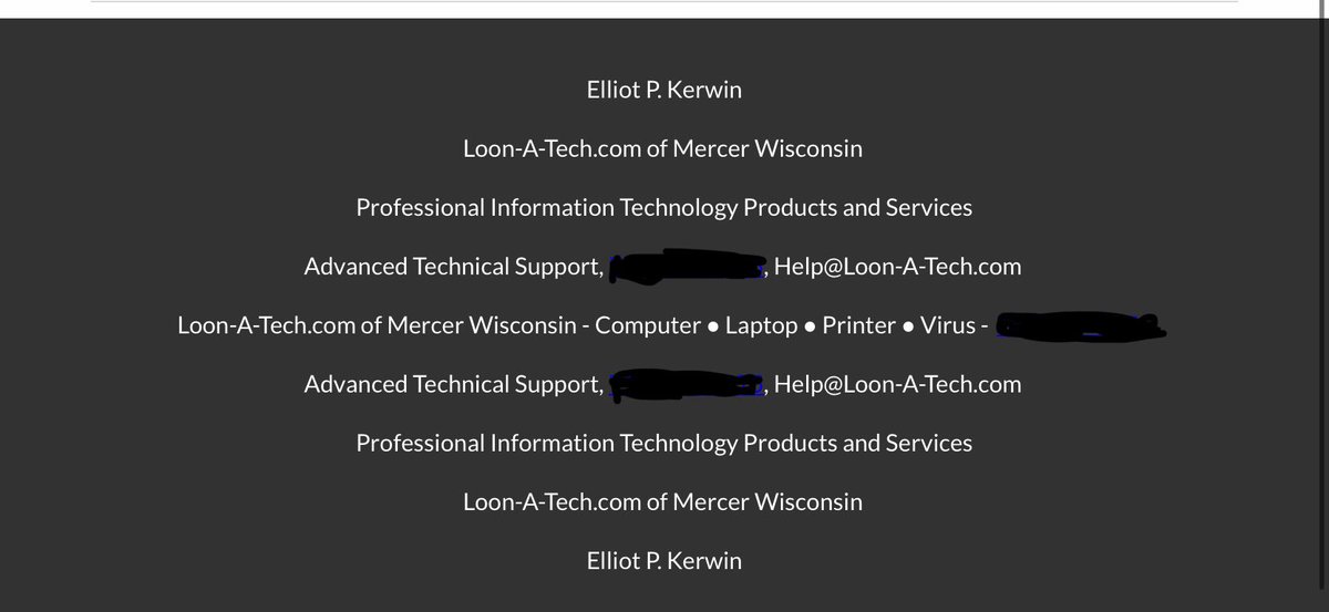 Elliot P. Kerwin http://Loon-A-Tech.com  of Mercer Wisconsin
