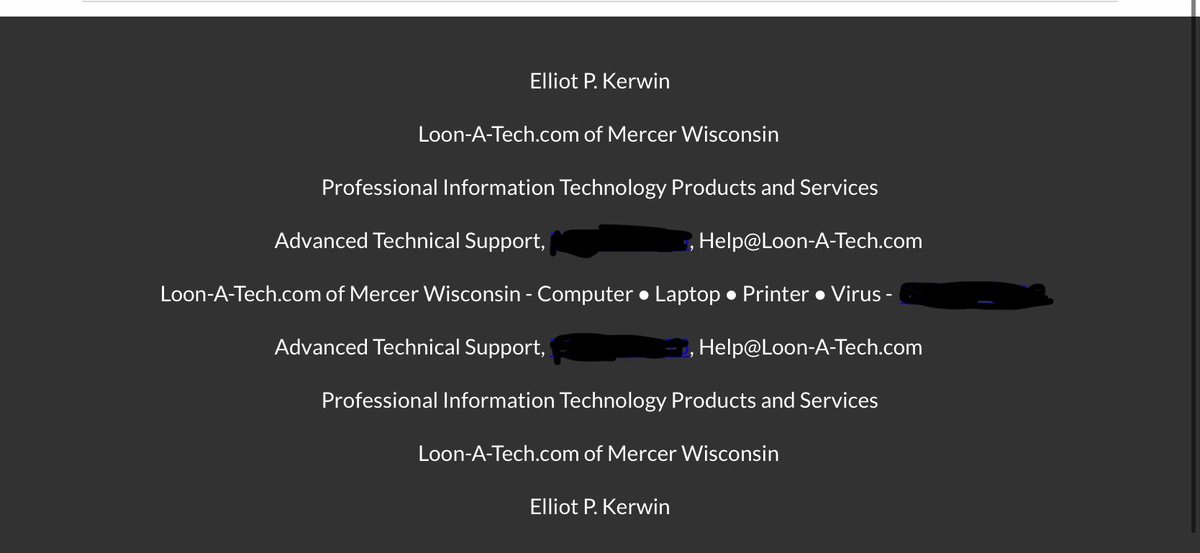 Elliot P. Kerwin http://Loon-A-Tech.com&nbsp; of Mercer Wisconsin