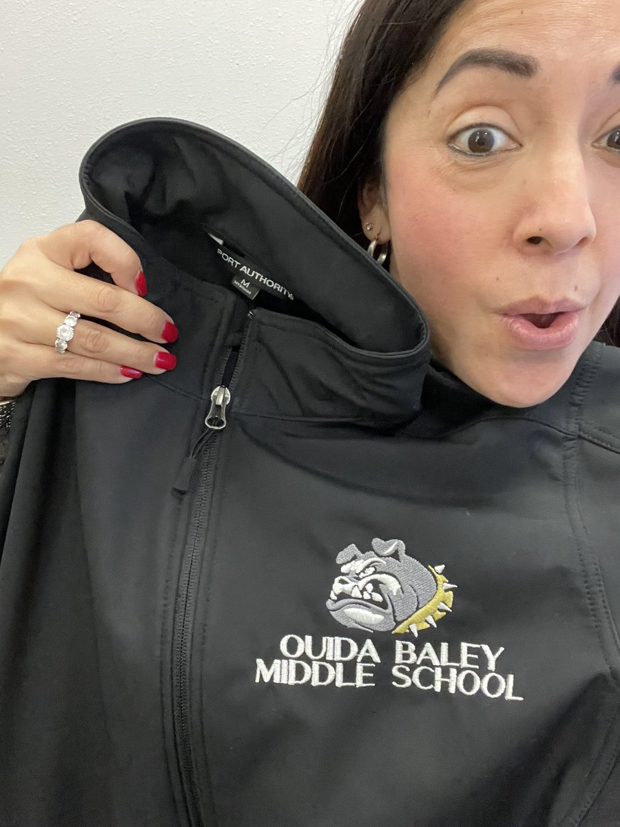 MrsHernandezv's tweet photo. When you think your admins can’t get any more AWESOME, they go and gift us these amazing jackets for Christmas 🙌🏼. THANK YOU Angelee Shipp Morales Cathleen Petroff Tina Taylor y’all are the best! #ouidabest #baleybelieves #BulldogPride #RCISDJOY https://t.co/FH5atcYuWG