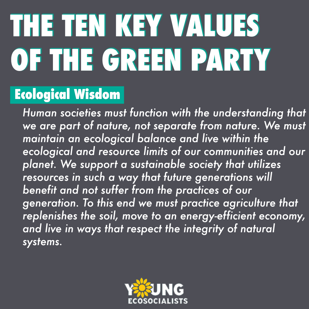 Lets talk about the Green Party's Ten Key Values! THREAD!